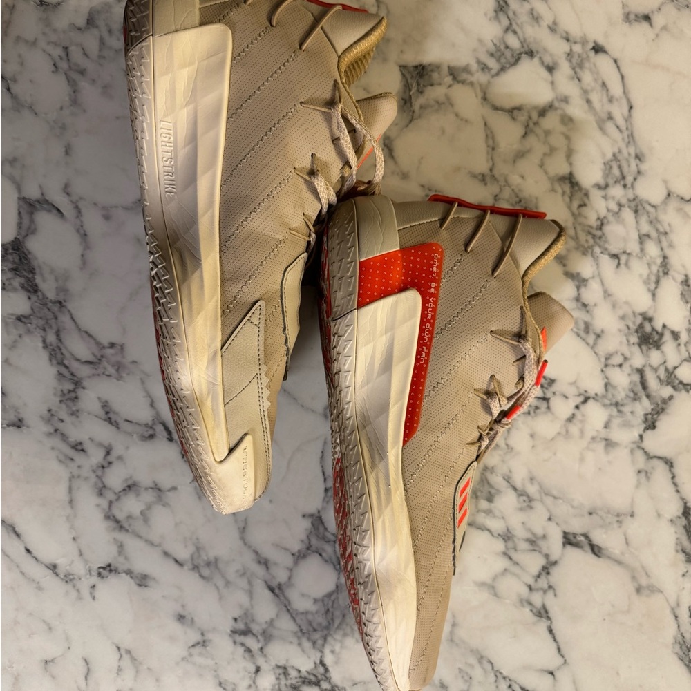 Beige and Red Men's Shoes